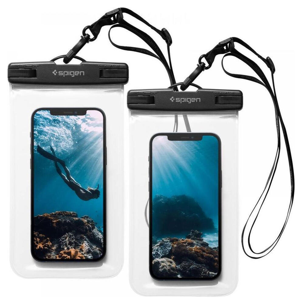 Spigen Universeel Waterbestendig Hoesje Transparant Duo Pack afbeelding 1