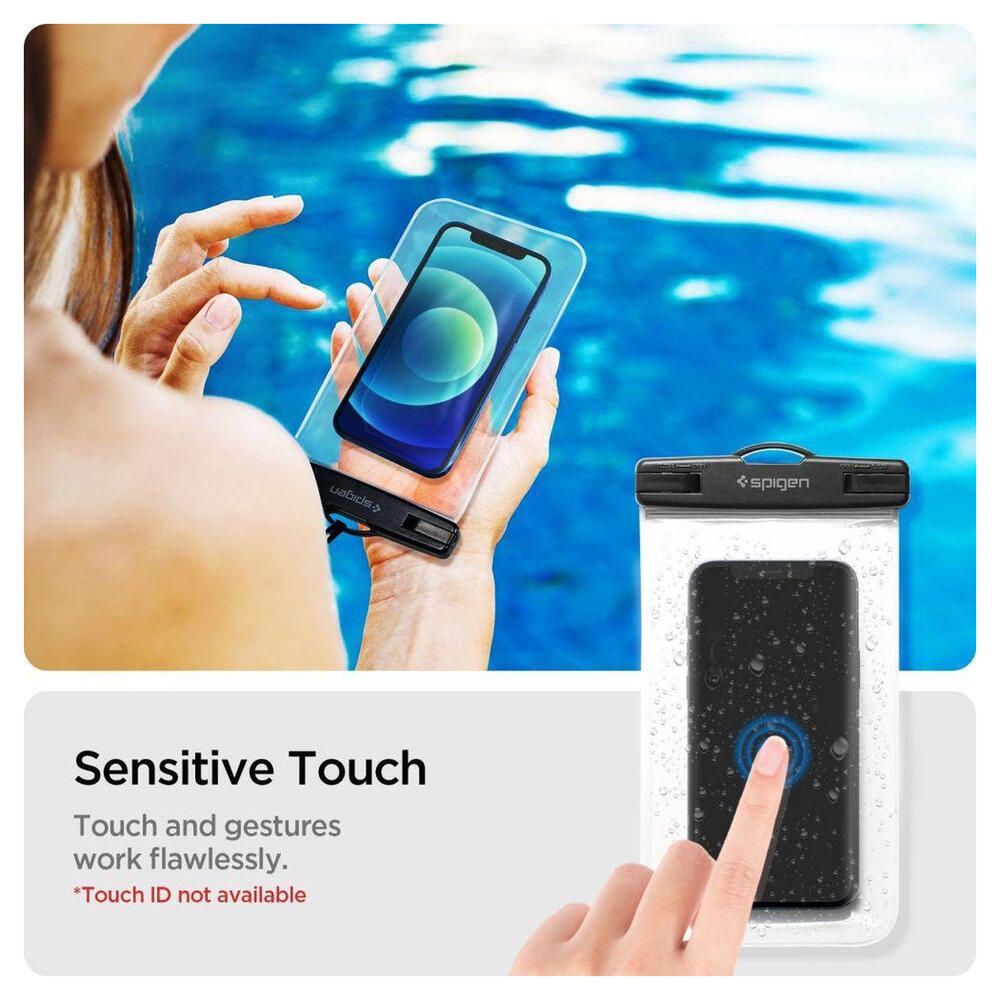 Spigen Universeel Waterbestendig Hoesje Transparant Duo Pack afbeelding 2