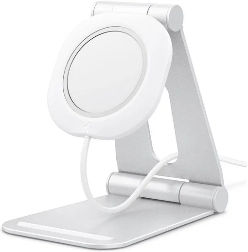 Spigen MagFit S Apple MagSafe Verstelbare Aluminium Houder Wit afbeelding 2