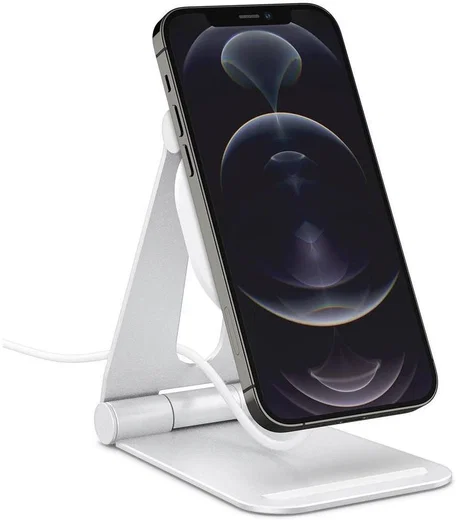 Spigen MagFit S Apple MagSafe Verstelbare Aluminium Houder Wit afbeelding 4