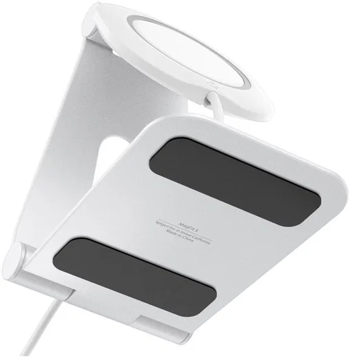Spigen MagFit S Apple MagSafe Verstelbare Aluminium Houder Wit afbeelding 5