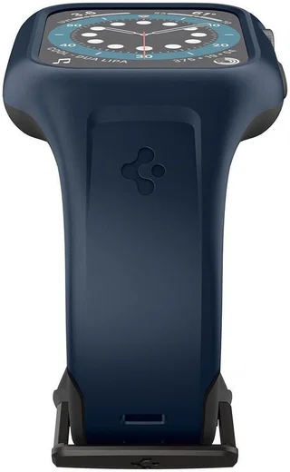 Spigen Liquid Air Pro Apple Watch 44MM Hoesje met Band Siliconen Blauw afbeelding 10