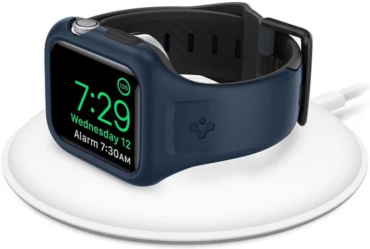Spigen Liquid Air Pro Apple Watch 44MM Hoesje met Band Siliconen Blauw afbeelding 11