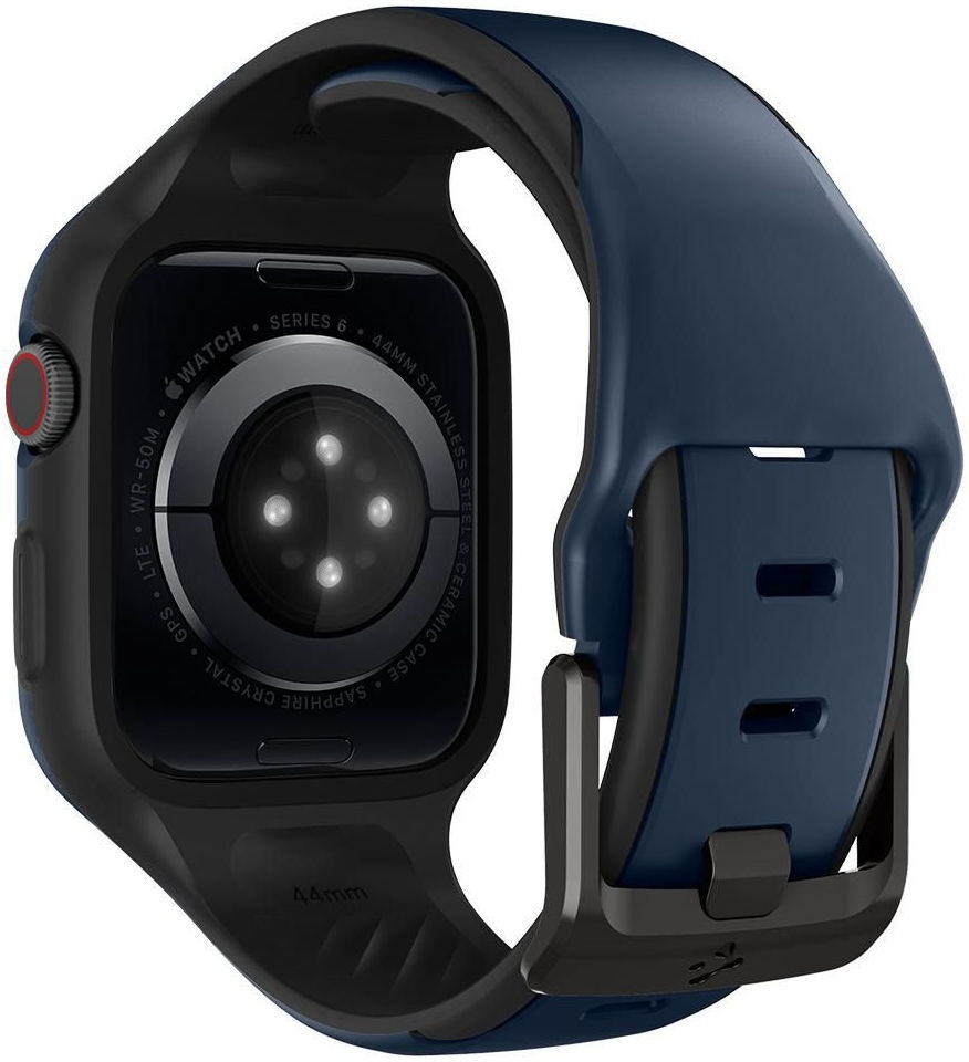Spigen Liquid Air Pro Apple Watch 44MM Hoesje met Band Siliconen Blauw afbeelding 9