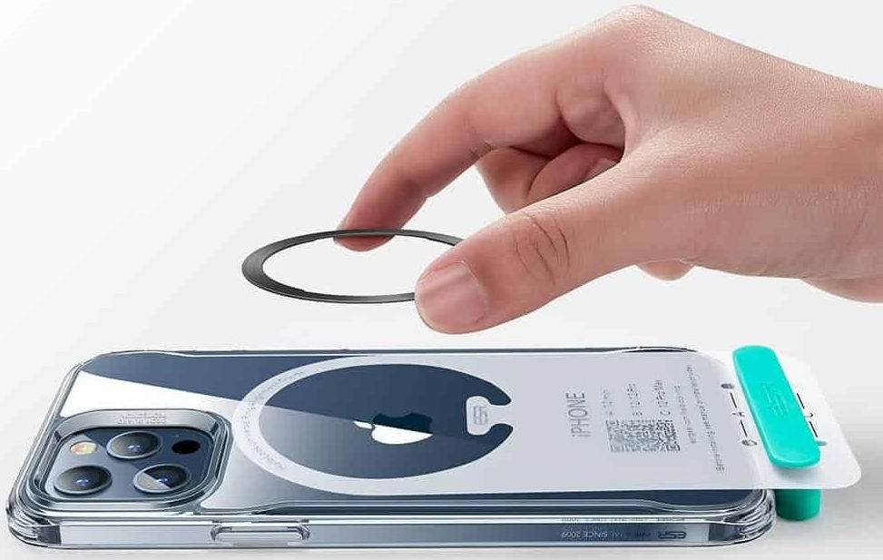 ESR HaloLock Universele Magnetische Ring voor MagSafe Zwart en Zilver afbeelding 2