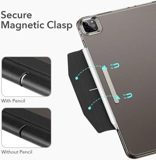 ESR Ascend Apple iPad Pro 12.9 (2021) Hoes met Screen Protector Zwart afbeelding 4