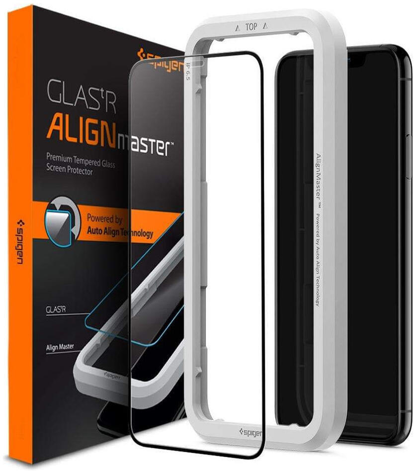 Spigen Apple iPhone 11 / XR AlignMaster Tempered Glass afbeelding 1