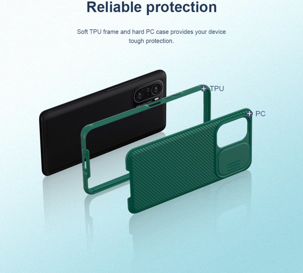 Nillkin CamShield Xiaomi Poco F3 / Mi 11i Hoesje Camera Slider Zwart afbeelding 11