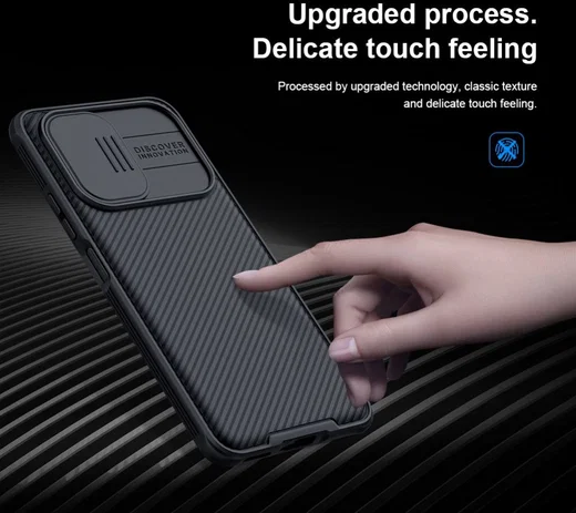 Nillkin CamShield Xiaomi Poco F3 / Mi 11i Hoesje Camera Slider Zwart afbeelding 5