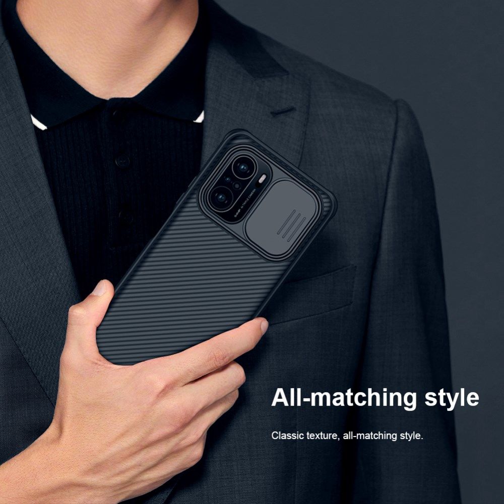Nillkin CamShield Xiaomi Poco F3 / Mi 11i Hoesje Camera Slider Zwart afbeelding 8