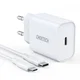 Choetech 20W PD Adapter met USB-C naar Lightning Kabel 1.2 Meter Wit afbeelding 2