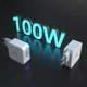 Choetech 100W Power Delivery USB-C Snellader voor Laptop / Macbook Wit afbeelding 10