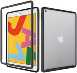 iPad 10.2 (2019/2020/2021) Hoes Volledig Schokbestendig Cover Zwart afbeelding