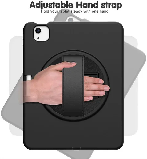 Apple iPad Air (2020/2022) / Pro 11 Hybride Hoesje Handriem Zwart afbeelding 9