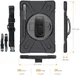 Samsung Galaxy Tab S7+ / S8+ Hybride Kickstand Hoes Handriem Koord Zwart afbeelding 3