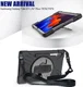 Samsung Galaxy Tab S7+ / S8+ Hybride Kickstand Hoes Handriem Koord Zwart afbeelding 5