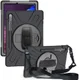 Samsung Galaxy Tab S7+ / S8+ Hybride Kickstand Hoes Handriem Koord Zwart afbeelding 1