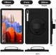 Samsung Galaxy Tab S7+ / S7 FE / S8+ Hybride Kickstand Hoes Handriem Zwart afbeelding 10