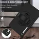 Samsung Galaxy Tab S7+ / S7 FE / S8+ Hybride Kickstand Hoes Handriem Zwart afbeelding 12