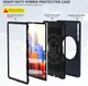 Samsung Galaxy Tab S7+ / S7 FE / S8+ Hybride Kickstand Hoes Handriem Zwart afbeelding 14