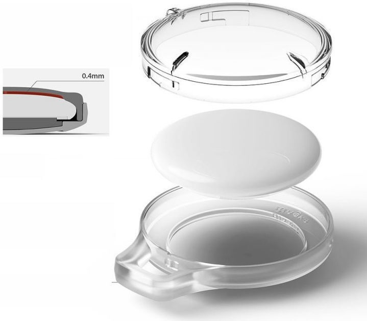 Ringke Apple AirTag Slim Sleutelhanger TPU Transparant Paars afbeelding 3