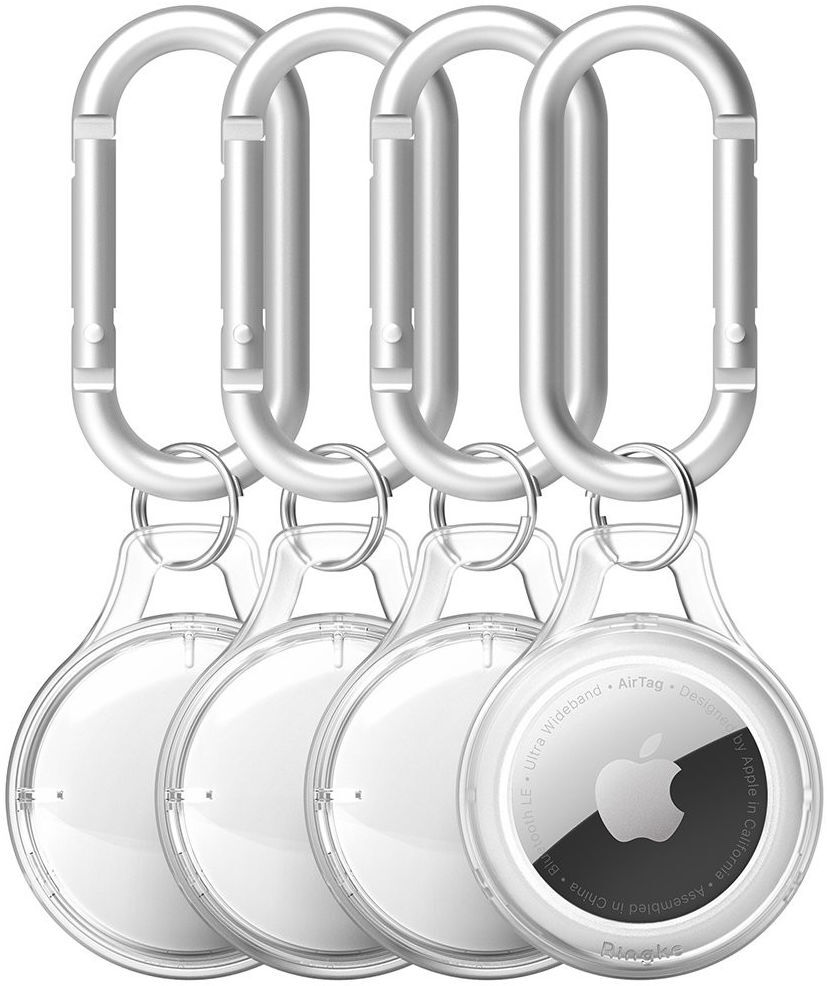 Ringke Apple AirTag Slim Sleutelhanger TPU 4-Pack Transparant afbeelding 1