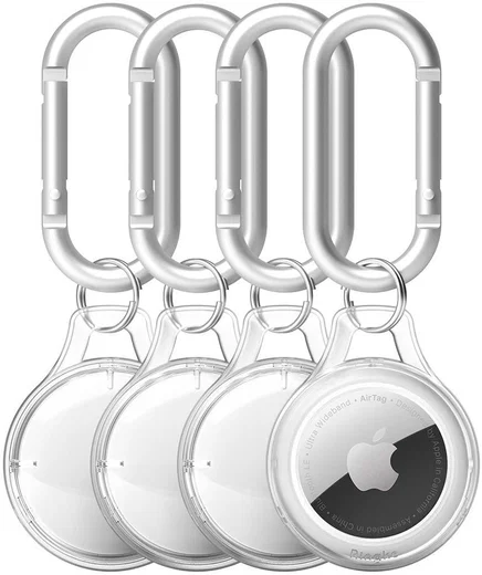 Ringke Apple AirTag Slim Sleutelhanger TPU 4-Pack Transparant afbeelding 1