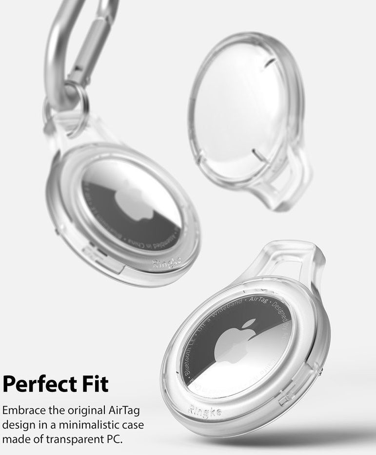 Ringke Apple AirTag Slim Sleutelhanger TPU 4-Pack Transparant afbeelding 3