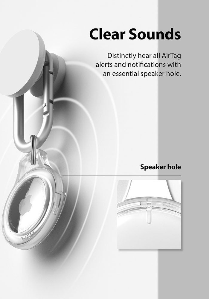 Ringke Apple AirTag Slim Sleutelhanger TPU 4-Pack Transparant afbeelding 6