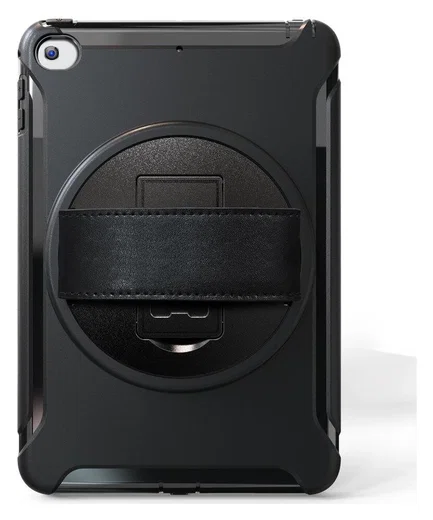 Apple iPad Mini 5/4/3/2/1 Hybride Kickstand Hoesje Handriem Zwart afbeelding 1