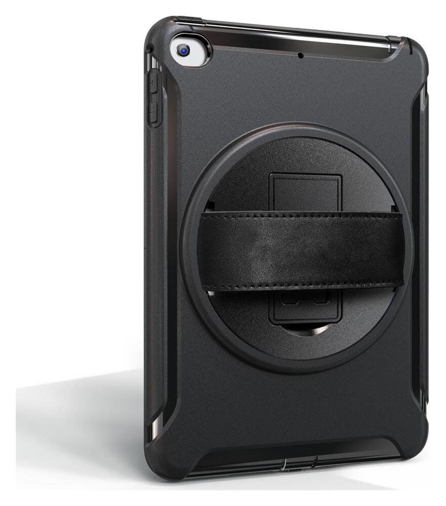 Apple iPad Mini 5/4/3/2/1 Hybride Kickstand Hoesje Handriem Zwart afbeelding 15