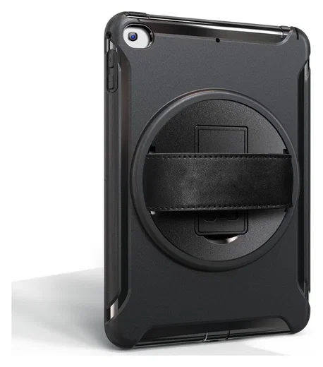 Apple iPad Mini 5/4/3/2/1 Hybride Kickstand Hoesje Handriem Zwart afbeelding 15