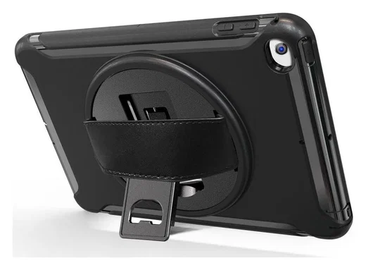 Apple iPad Mini 5/4/3/2/1 Hybride Kickstand Hoesje Handriem Zwart afbeelding 16