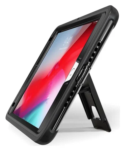 Apple iPad Mini 5/4/3/2/1 Hybride Kickstand Hoesje Handriem Zwart afbeelding 17