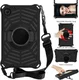 Samsung Galaxy Tab A7 Lite Hoes 360 Graden Kickstand Back Cover Zwart afbeelding 5