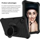 Samsung Galaxy Tab A7 Lite Hoes 360 Graden Kickstand Back Cover Zwart afbeelding 8