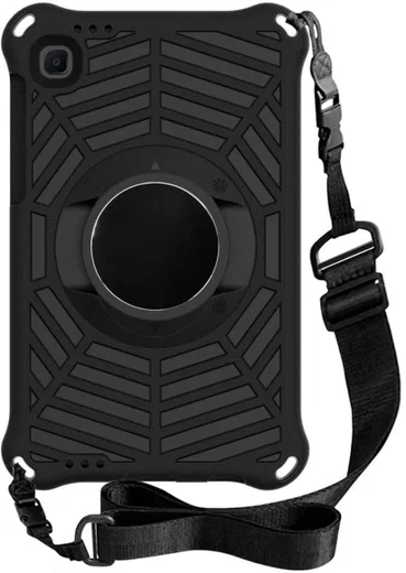 Samsung Galaxy Tab A7 Lite Hoes 360 Graden Kickstand Back Cover Zwart afbeelding 1