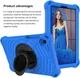 Samsung Galaxy Tab A7 Lite Hoes 360 Graden Kickstand Back Cover Blauw afbeelding 6