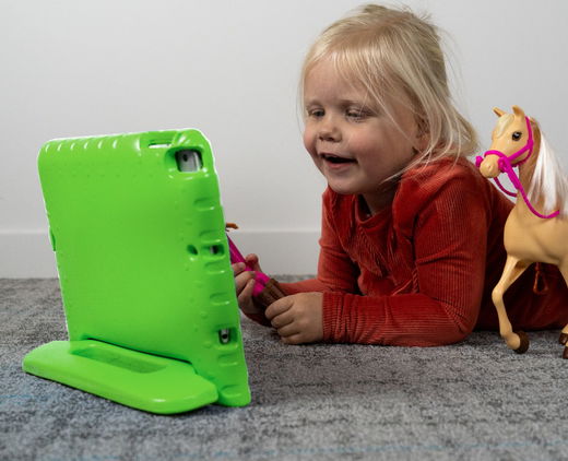 Samsung Galaxy Tab A7 Lite Kinder Tablethoes met Handvat Groen afbeelding 4