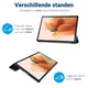 Samsung Galaxy Tab S7 FE Hoes Tri-Fold Book Case Kunstleer Blauw afbeelding 5