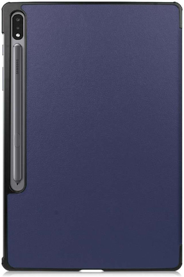 Samsung Galaxy Tab S7 FE Hoes Tri-Fold Book Case Kunstleer Blauw afbeelding 10