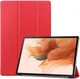 Samsung Galaxy Tab S7 FE Hoes Tri-Fold Book Case Kunstleer Rood afbeelding 1