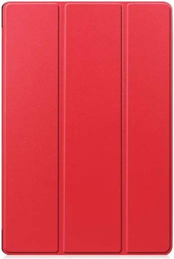 Samsung Galaxy Tab S7 FE Hoes Tri-Fold Book Case Kunstleer Rood afbeelding 11
