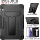 Samsung Galaxy Tab S7 FE/S7 Plus Hoes Kickstand Back Cover Zwart afbeelding 4