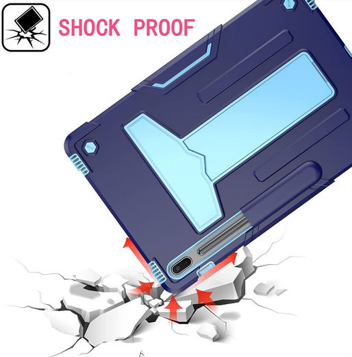 Samsung Galaxy Tab S7+ / S7 FE / S8+ Hoes Kickstand Back Cover Blauw afbeelding 2