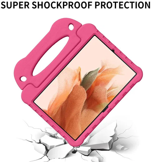 Samsung Galaxy Tab S8+ / S7 FE / S7+ Kinder Tablethoes met Handvat Roze afbeelding 5
