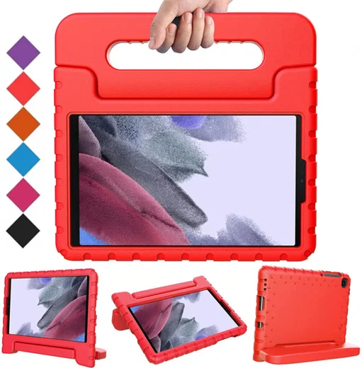 Samsung Galaxy Tab S8+ / S7 FE / S7+ Kinder Tablethoes met Handvat Rood afbeelding 2
