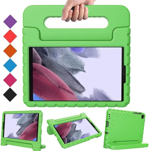 Samsung Galaxy Tab S8+ / S7 FE / S7+ Kinder Tablethoes met Handvat Groen afbeelding 4