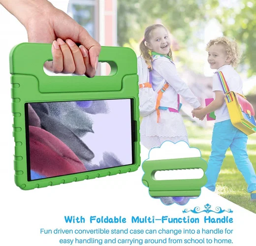Samsung Galaxy Tab S8+ / S7 FE / S7+ Kinder Tablethoes met Handvat Groen afbeelding 9