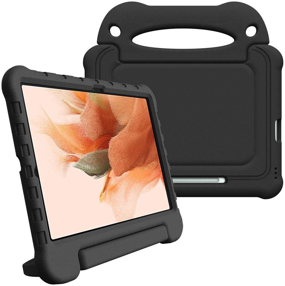 Samsung Galaxy Tab S7 FE / S7 Plus Kinder Tablethoes met Handvat Zwart afbeelding 1